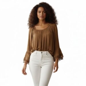 Blusa Boho-Chic Krazy Cat